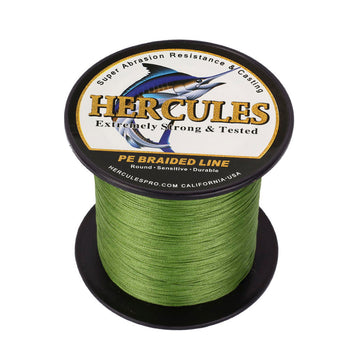 100M 109Yds Army Green 10lb-300lb HERCULES PE Braided Fishing Line 8 Strands
